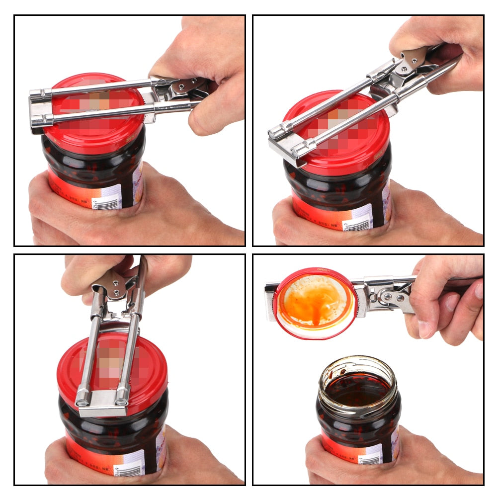 Manual Adjustable Stainless Steel Jar Lid Opener canning-jar-lid-opener - Esteem Kitchen