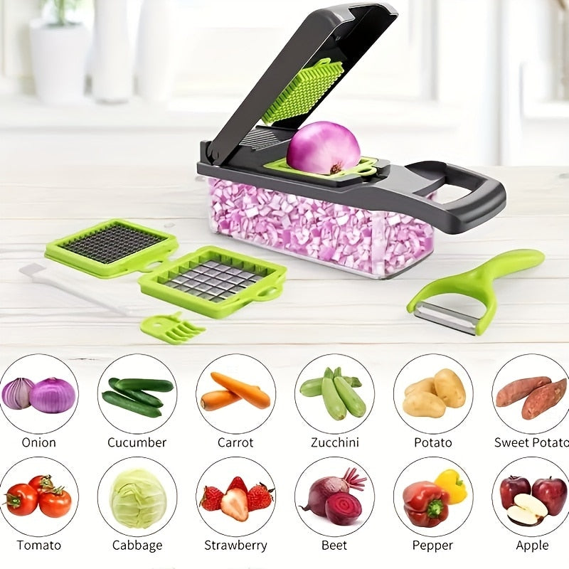 Chopper Manual Vegetable Slicer Cutter Fruit Potato Peeler Carrot Grater multifunctional-stainless-steel-fruit-slicer- Esteem Kitchen